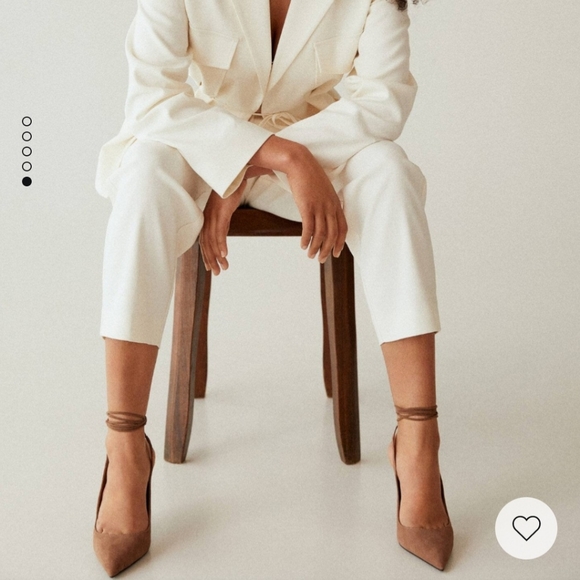 ★SOLD★ Mango Ankle Tie Slingback Heels 37 NWOB - Picture 14 of 15